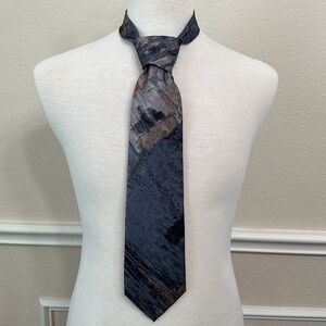 Alberto Serra TIE- Blue/grey multi